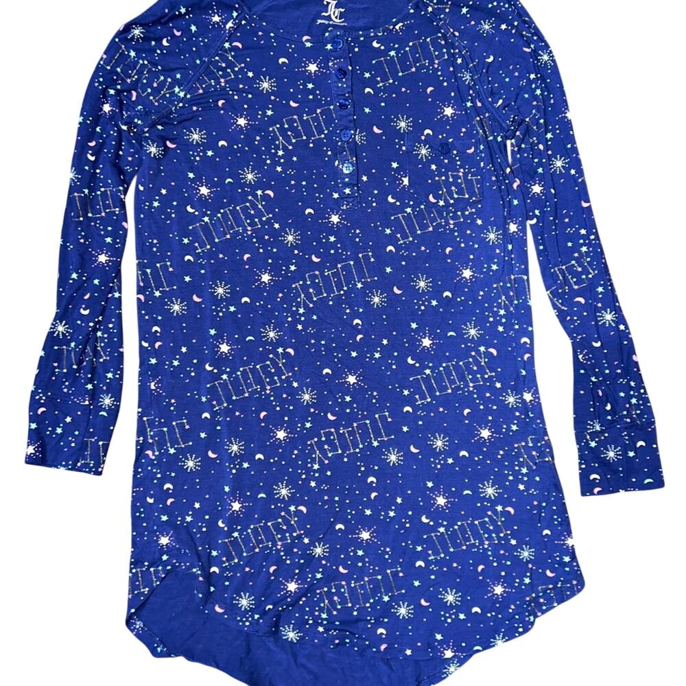 Juicy couture blue nightgown space stars moons Size small women’s astrology
